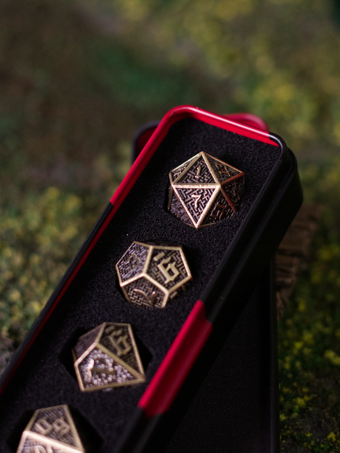 Bronze Labyrinth | Heavy Metal Dice Set