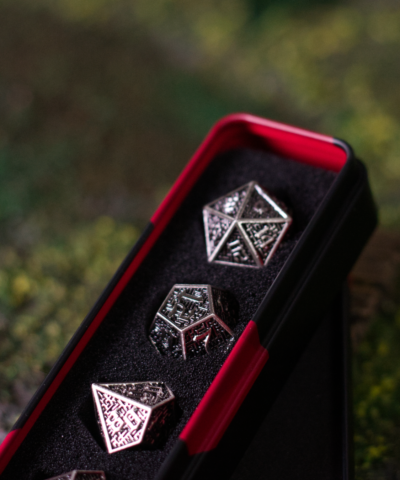 Silver Labyrinth | Heavy Metal Dice Set