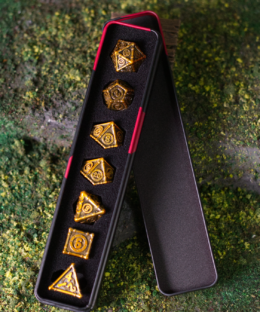 Gold Treasure Chest | Heavy Metal Dice Set