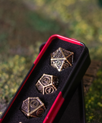 Bronze Treasure Chest | Heavy Metal Dice Set