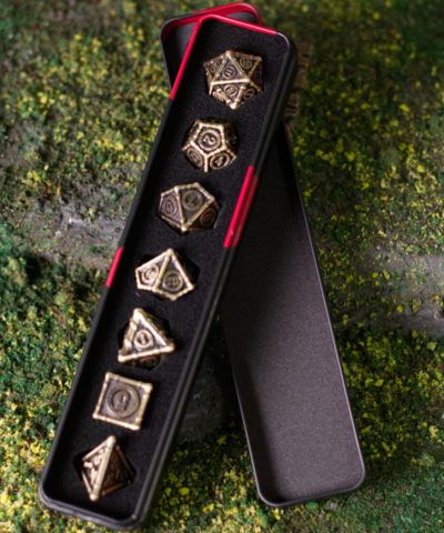 Bronze Treasure Chest | Heavy Metal Dice Set