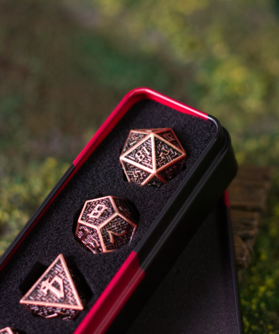 Copper Labyrinth | Heavy Metal Dice Set