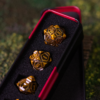 Gold Fractures | Heavy Metal Dice Set
