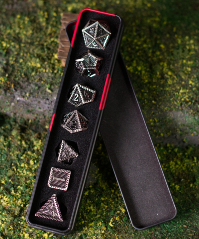Silver Chainmail | Heavy Metal Dice Set