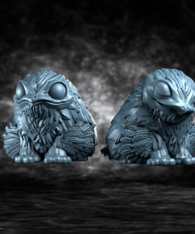 Alternative view of Potoo Owlbear cubs