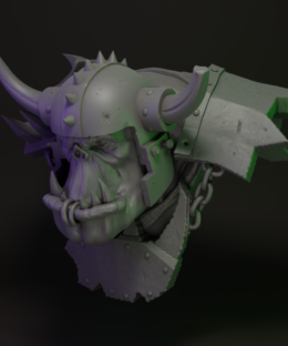 Alternative view of Orc Helmet