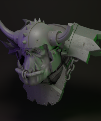 Alternative view of Orc Helmet