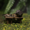 Steel d20 sleutelhanger