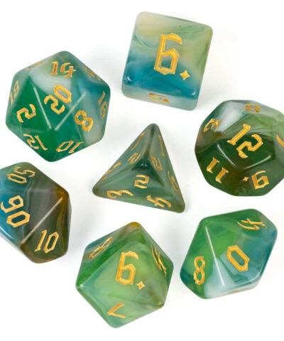 Green-Teal 4 Color Blend Dice