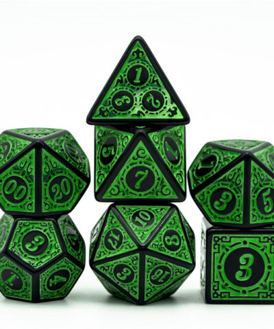 Green Acrylic Pattern Dice (Window Lattice)