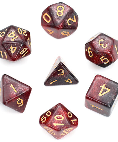 Black Red Galaxy Dice Series