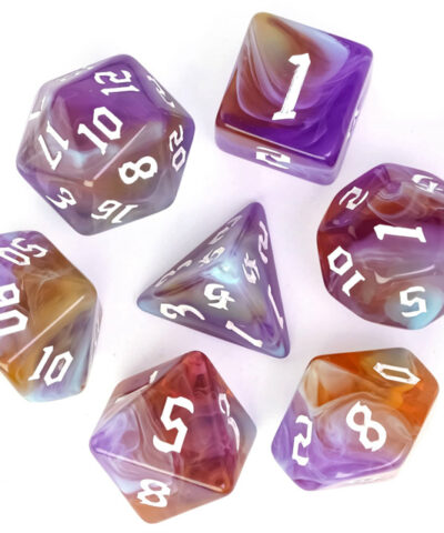 Purple-Orange 4 Color Blend Dice