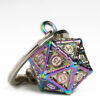 Rainbow D20 Keychain
