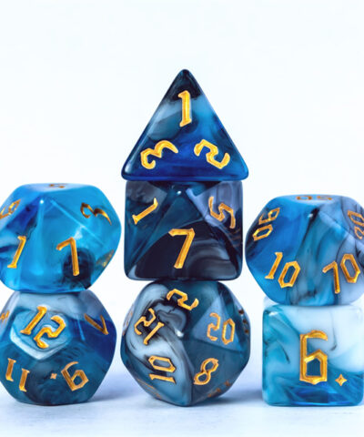 Blue 4 Color Blend Dice
