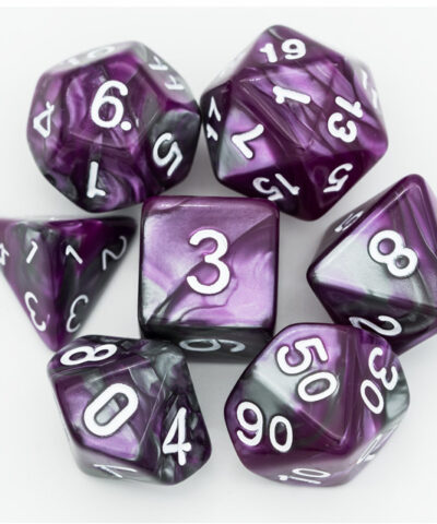 Purple & Silver Color Mixed dice