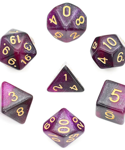 Black Purple Galaxy Dice Series