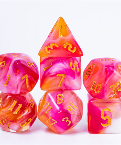Orange-Red 4 Color Blend Dice