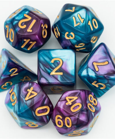 Purple & Blue Color Mixed dice