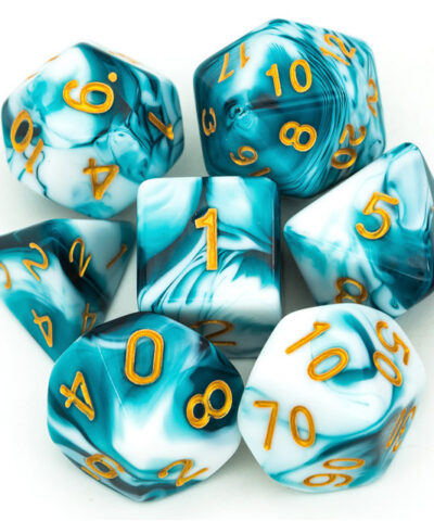 Blue & White Color Mixed dice