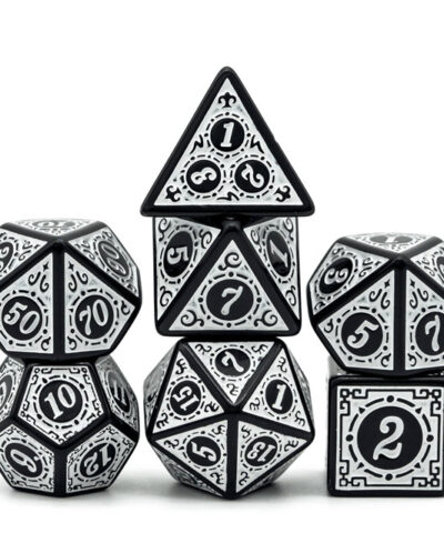 White Acrylic Pattern Dice (Window Lattice)