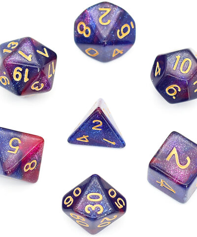 Purple Blue Galaxy Dice Series