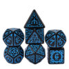 Blue Acrylic Pattern Dice (Druid)