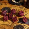 Red Acrylic Pattern Dice (Celtic Knot)