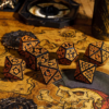 Orange Acrylic Pattern Dice (Celtic Knot)