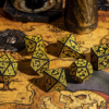 Yellow Acrylic Pattern Dice (Celtic Knot)
