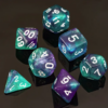 Green Blue Purple Acrylic Color Blend Glitter Dice