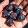 Black Acrylic Marbled Dice (Roman numerals)