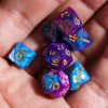 Purple & Blue Acrylic Mini 10mm-13mm Blend Color Dice