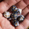 Black & White Acrylic Mini 10mm-13mm Blend Color Dice