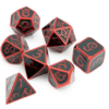 Electrophoretic Red and Black Enamel Metal Dice (Clouds Dragon) with Metal Box