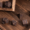 Copper Barrel Plating Ancient Metal Dice (Serrated) with Metal Box