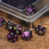 Purple & Green Anodized Aluminum Colorful Dice