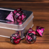 Purple & Black Anodized Aluminum Colorful Dice