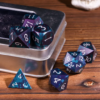 Blue & Purple Anodized Aluminum Colorful Dice