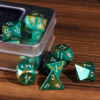 Green & Yellow Anodized Aluminum Colorful Dice
