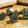 Green Colorful Metal Dice (Maze Dice) with Metal Box