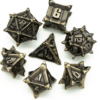 Bronze Plated Ancient Metal dice(Pinwheel) with Metal Box