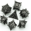 Silver Plated Ancient Metal dice(Pinwheel) with Metal Box