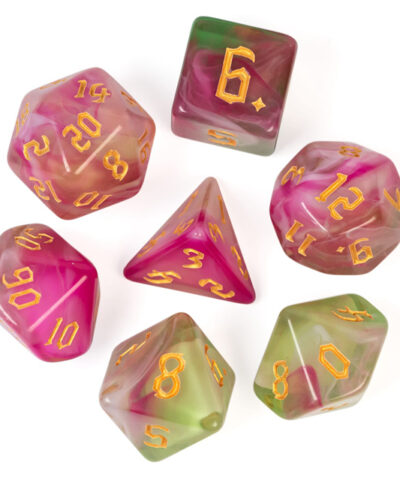 Pink-Olive 4 Color Blend Dice