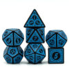 Blue Acrylic Pattern Dice (Window Lattice)