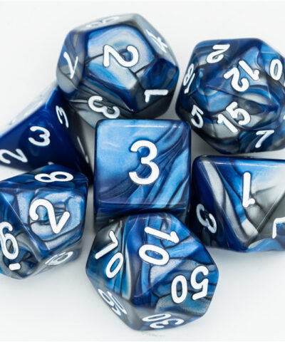 Blue & Silver Color Mixed dice