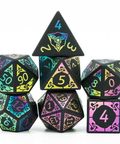 Celtic Knot Obsidian Gemstone Dice