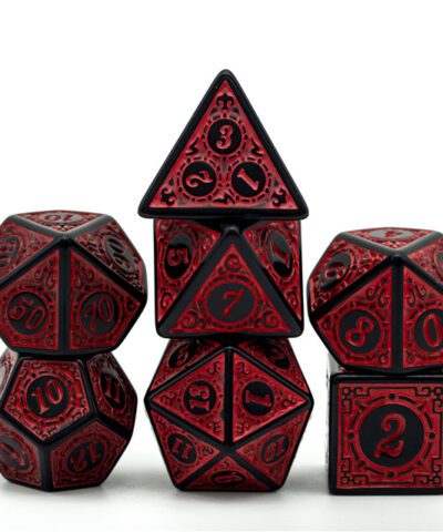 Red Acrylic Pattern Dice (Window Lattice)