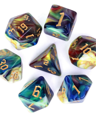 Purple-Blue 4 Color Blend Dice