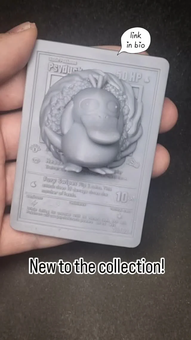 This month we've recieved the lovely Psyduck & Golduck cards along with Cubone and Marowak!  Would you like to paint them or get them painted?  #3dprinted #3d #pokemon #pokèmoncards #pokemoncardsforsale #pokemontcg #pokemoncollector